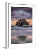 Sunset at Face Rock, Bandon Beach Oregon-Vincent James-Framed Photographic Print