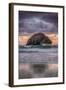 Sunset at Face Rock, Bandon Beach Oregon-Vincent James-Framed Photographic Print