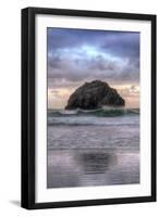 Sunset at Face Rock, Bandon, Oregon Coast-Vincent James-Framed Photographic Print