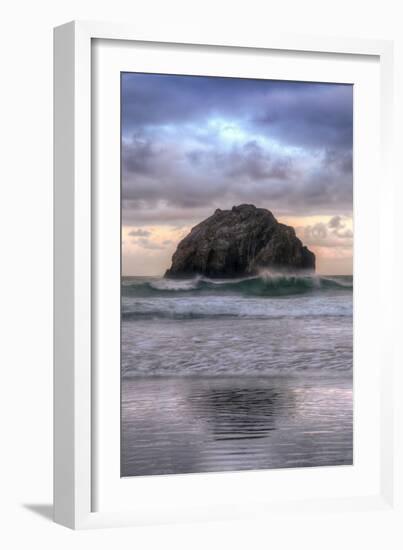 Sunset at Face Rock, Bandon, Oregon Coast-Vincent James-Framed Photographic Print