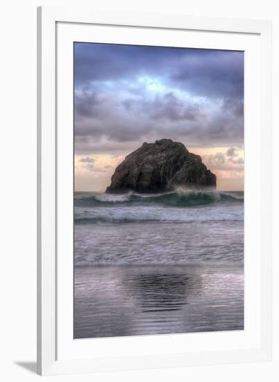 Sunset at Face Rock, Bandon, Oregon Coast-Vincent James-Framed Photographic Print