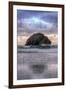 Sunset at Face Rock, Bandon, Oregon Coast-Vincent James-Framed Photographic Print