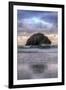 Sunset at Face Rock, Bandon, Oregon Coast-Vincent James-Framed Photographic Print