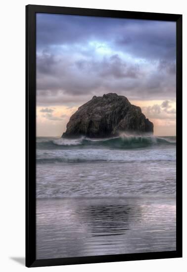 Sunset at Face Rock, Bandon, Oregon Coast-Vincent James-Framed Photographic Print