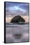 Sunset at Face Rock, Bandon, Oregon Coast-Vincent James-Framed Stretched Canvas