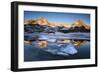 Sunset at Gavia Pass, Brescia province, Valtellina valley, Lombardy, Italy.-ClickAlps-Framed Photographic Print