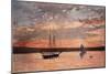 Sunset at Gloucester, 1880 (W/C & Graphite on Wove Paper)-Winslow Homer-Mounted Giclee Print