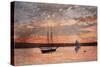 Sunset at Gloucester, 1880 (W/C & Graphite on Wove Paper)-Winslow Homer-Stretched Canvas