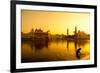 Sunset at Golden Temple in Amritsar, Punjab, India.-szefei-Framed Photographic Print