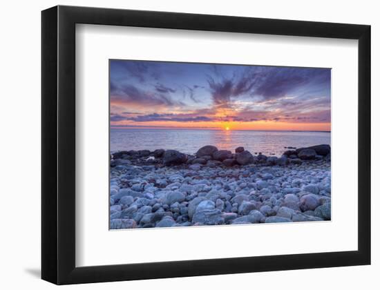 Sunset at Green Point in Gros Morne National Park on the West Coast, Newfoundland, Canada-null-Framed Art Print