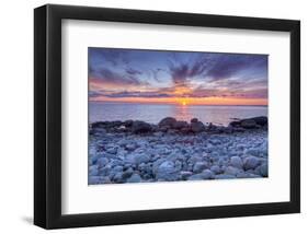 Sunset at Green Point in Gros Morne National Park on the West Coast, Newfoundland, Canada-null-Framed Art Print