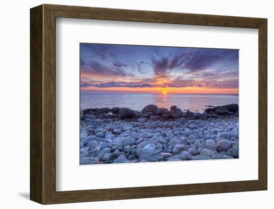 Sunset at Green Point in Gros Morne National Park on the West Coast, Newfoundland, Canada-null-Framed Art Print