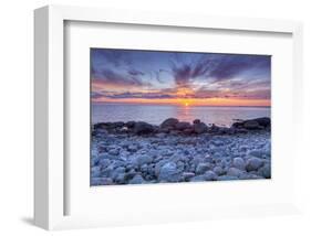 Sunset at Green Point in Gros Morne National Park on the West Coast, Newfoundland, Canada-null-Framed Art Print