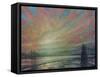 Sunset at Hammersmith Bridge, 2022 (Oil on Canvas)-Derek Hare-Framed Stretched Canvas