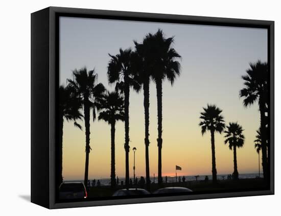 Sunset at Hermosa Beach, Los Angeles County, California, United States of America, North America-Aaron McCoy-Framed Stretched Canvas