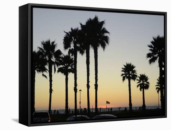 Sunset at Hermosa Beach, Los Angeles County, California, United States of America, North America-Aaron McCoy-Framed Stretched Canvas