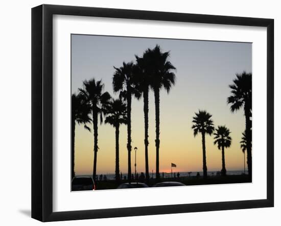 Sunset at Hermosa Beach, Los Angeles County, California, United States of America, North America-Aaron McCoy-Framed Photographic Print