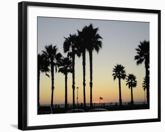 Sunset at Hermosa Beach, Los Angeles County, California, United States of America, North America-Aaron McCoy-Framed Photographic Print