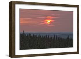 Sunset at Horseshoe Canyon, Cypress Hills Interprovincial Park, Alberta, Canada-null-Framed Photographic Print