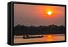 Sunset at Kampong Cham-Michael Nolan-Framed Stretched Canvas