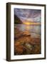 Sunset at Ke'e Beach, Na Pali Coast, Kauai Hawaii-Vincent James-Framed Photographic Print