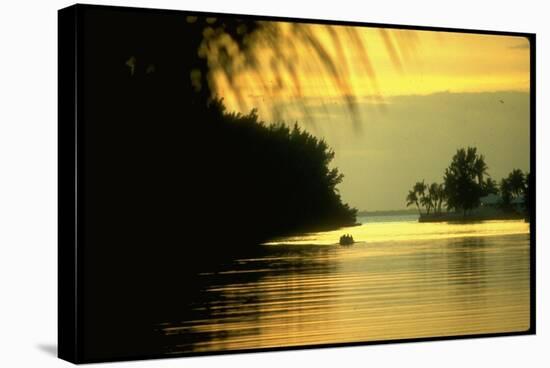 Sunset at Key Biscayne, Florida-George Silk-Stretched Canvas