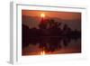 Sunset at Kywe Sun Wharf. KYWE SUN Wharf, Mandalay, Burma., 1980S (Photo)-James L Stanfield-Framed Giclee Print