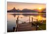 Sunset at Lagoa Rodrigo de Freitas in Rio de Janeiro, Brazil, South America-Alexandre Rotenberg-Framed Photographic Print