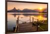 Sunset at Lagoa Rodrigo de Freitas in Rio de Janeiro, Brazil, South America-Alexandre Rotenberg-Framed Photographic Print