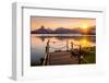 Sunset at Lagoa Rodrigo de Freitas in Rio de Janeiro, Brazil, South America-Alexandre Rotenberg-Framed Photographic Print