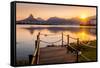 Sunset at Lagoa Rodrigo de Freitas in Rio de Janeiro, Brazil, South America-Alexandre Rotenberg-Framed Stretched Canvas