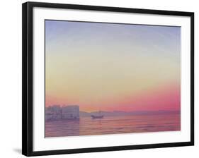 Sunset at Lake Palace, Udaipur-Derek Hare-Framed Giclee Print