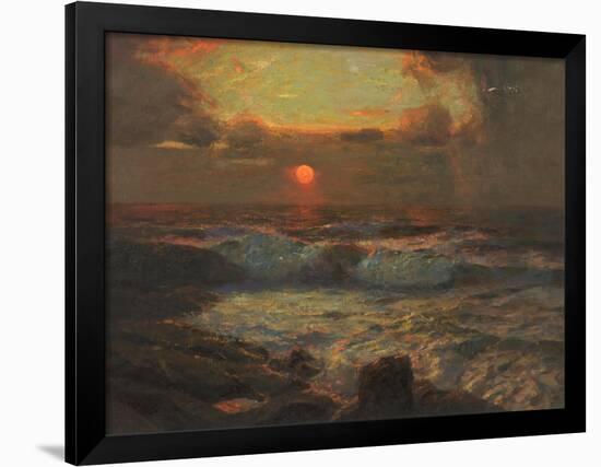 Sunset at Land's End, Cornwall-Albert Julius Olsson-Framed Giclee Print