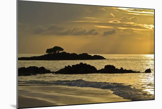 Sunset at Las Bachas, Santa Cruz Island, Galapagos Islands, UNESCO World Heritage Site, Ecuador-Michael Nolan-Mounted Photographic Print