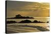 Sunset at Las Bachas, Santa Cruz Island, Galapagos Islands, UNESCO World Heritage Site, Ecuador-Michael Nolan-Stretched Canvas