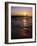 Sunset at Lighthouse, Lake MIchigan, MI-Mark Gibson-Framed Photographic Print