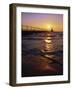 Sunset at Lighthouse, Lake MIchigan, MI-Mark Gibson-Framed Photographic Print