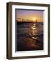 Sunset at Lighthouse, Lake MIchigan, MI-Mark Gibson-Framed Photographic Print