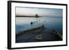 Sunset at Lindisfarne Castle, Holy Island, Northumberland, England, United Kingdom, Europe-Bill Ward-Framed Photographic Print