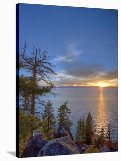 Sunset at Logan Shoals on the East Side of Lake Tahoe, Nevada, USA-Tom Norring-Stretched Canvas