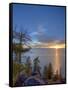 Sunset at Logan Shoals on the East Side of Lake Tahoe, Nevada, USA-Tom Norring-Framed Stretched Canvas