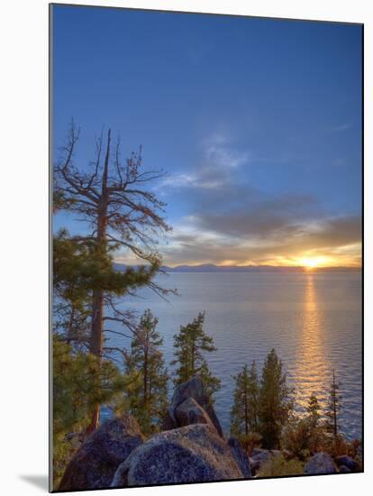 Sunset at Logan Shoals on the East Side of Lake Tahoe, Nevada, USA-Tom Norring-Mounted Premium Photographic Print