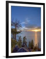 Sunset at Logan Shoals on the East Side of Lake Tahoe, Nevada, USA-Tom Norring-Framed Photographic Print