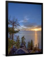 Sunset at Logan Shoals on the East Side of Lake Tahoe, Nevada, USA-Tom Norring-Framed Photographic Print