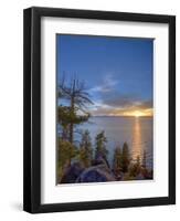 Sunset at Logan Shoals on the East Side of Lake Tahoe, Nevada, USA-Tom Norring-Framed Photographic Print