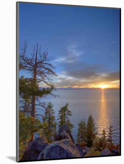 Sunset at Logan Shoals on the East Side of Lake Tahoe, Nevada, USA-Tom Norring-Mounted Photographic Print