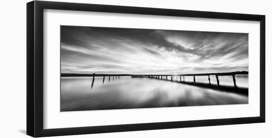 Sunset At Long Pier-Z^ Ivanova-Framed Art Print