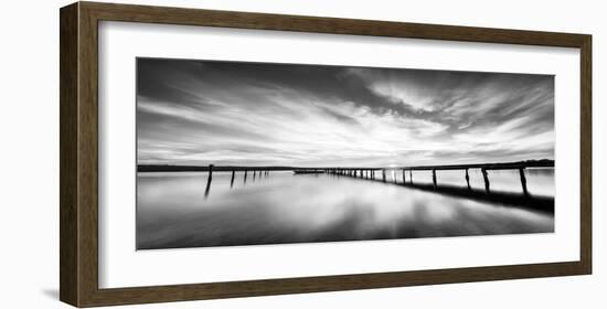 Sunset At Long Pier-Z^ Ivanova-Framed Art Print