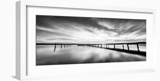 Sunset At Long Pier-Z^ Ivanova-Framed Art Print