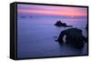 Sunset at Longships Lighthouse-Peter Barritt-Framed Stretched Canvas